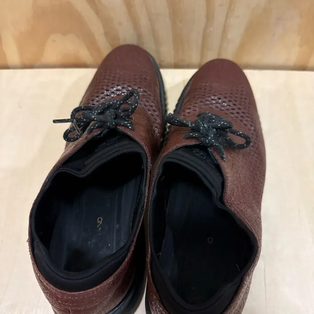 Cole Haan Men's Brown 2.Zerogrand Laser Wingtip Oxfords Size 10 M